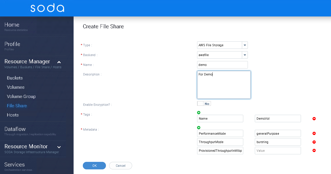 multi-cloud create cloud fileshare